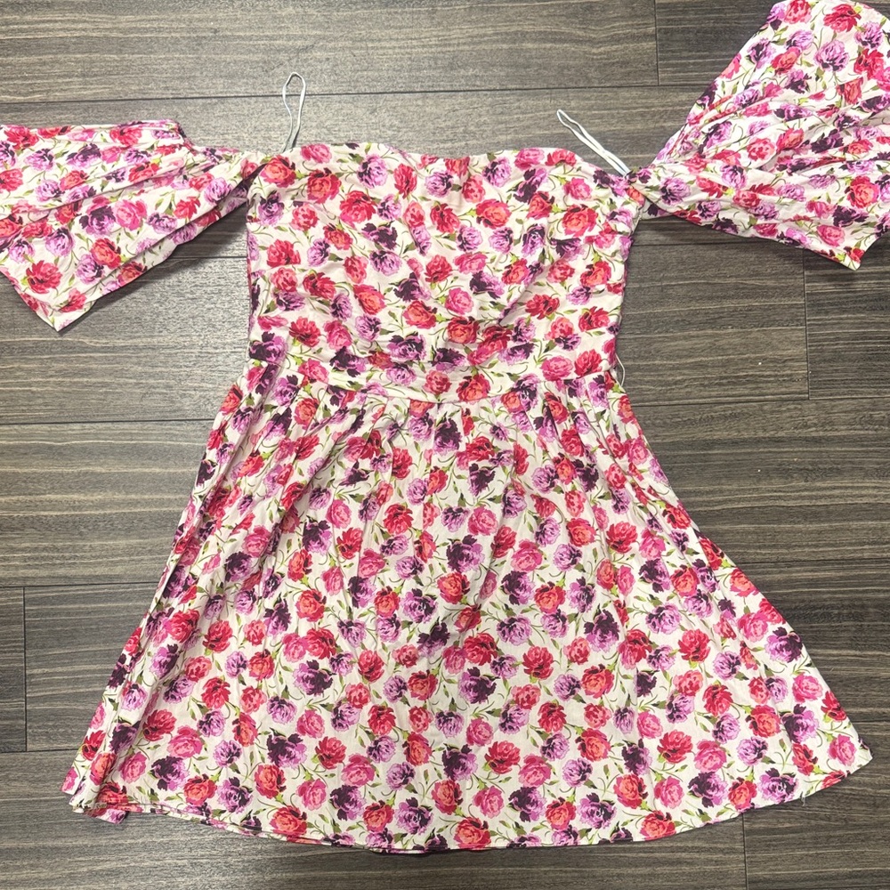 Zara Floral Pink and Purple Mini Dress